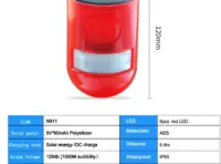 Liiketunnistimen mitat ja tiedot