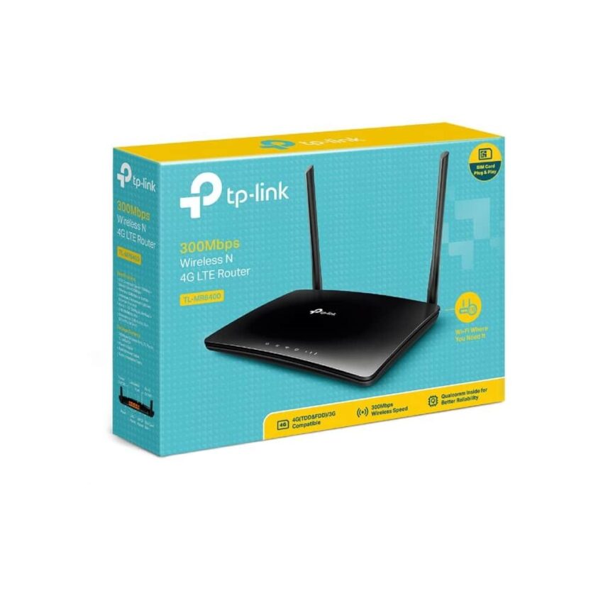 TP-LINK TL-MR6400 4G LTE-reititin tuotepakkaus TP-LINK TL-MR6400 4G LTE-reititin tuotepakkaus