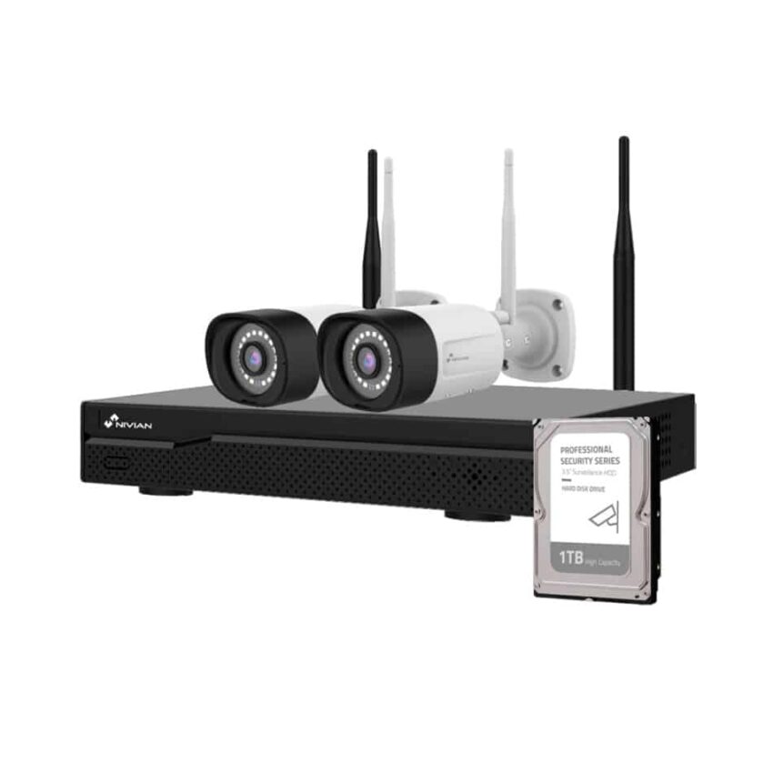 Nivian-Pro-10-kanavainen-kahden-kameran-valvontakamerapaketti Nivian valvontakamerapaketti